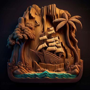 3D model Mysterious Island game (STL)